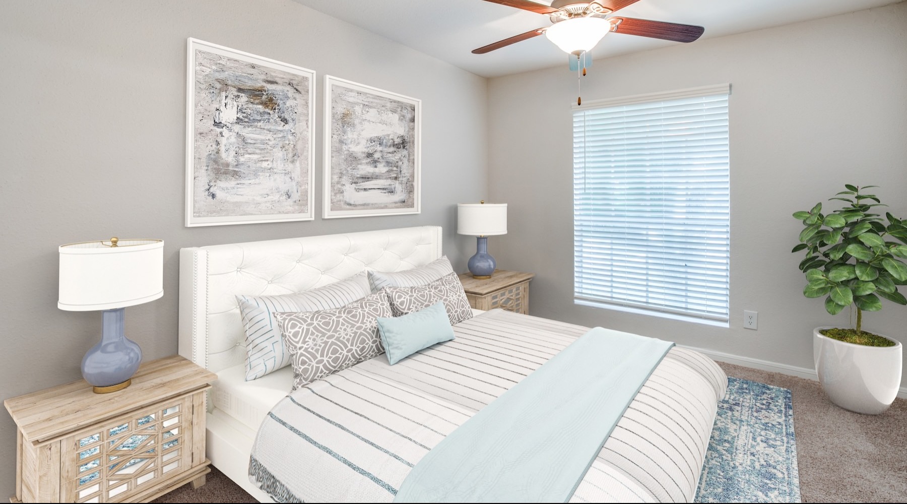 Beautiful bedrooms to fit every need a bedroom with a bed and two nightstands